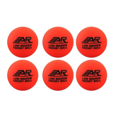 A&R Sports Low Bounce High-Density Hockey Balls, Orange, 0.8125 lb, 6 Count