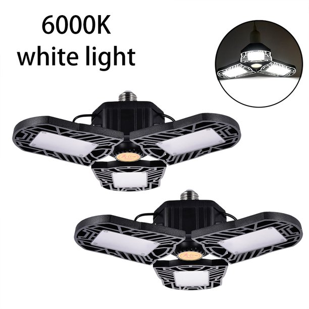 80W/8000LM Motion Activated Light LED Adjustable Three Light Garage