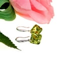thumbnail image 4 of Uloveido Platinum Plated Cushion Cut Square Cubic Zirconia Dangle Earrings Crystal Drop Earrings Party Jewelry for Women WE030 (Green), 4 of 7