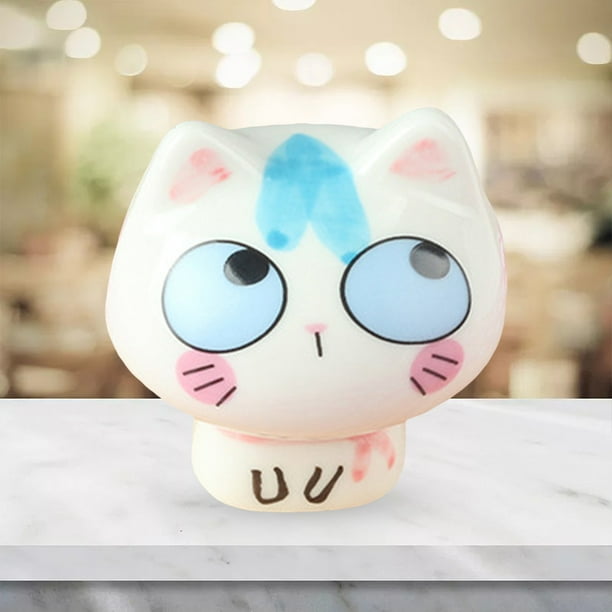 Lindo Adorno Gato Pose Estatuil Escultura Estatua Oficina en de Dormitorio Escritorio Estantería TV Soporte Decoración tesanía Los 6x6.5cm C perfecl Estatua de escultura de escritorio