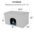 thumbnail image 3 of FurHaven Pet Products Large Pet House Ottoman for Dogs & Cats - Mist Gray, 3 of 10