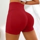 thumbnail image 5 of Puntoco Pantalones cortos de salón para mujer, de color liso, sin costuras, con agujeros, de cintura alta, para levantar la cadera, para deportes, fitness y yoga, 5 of 5