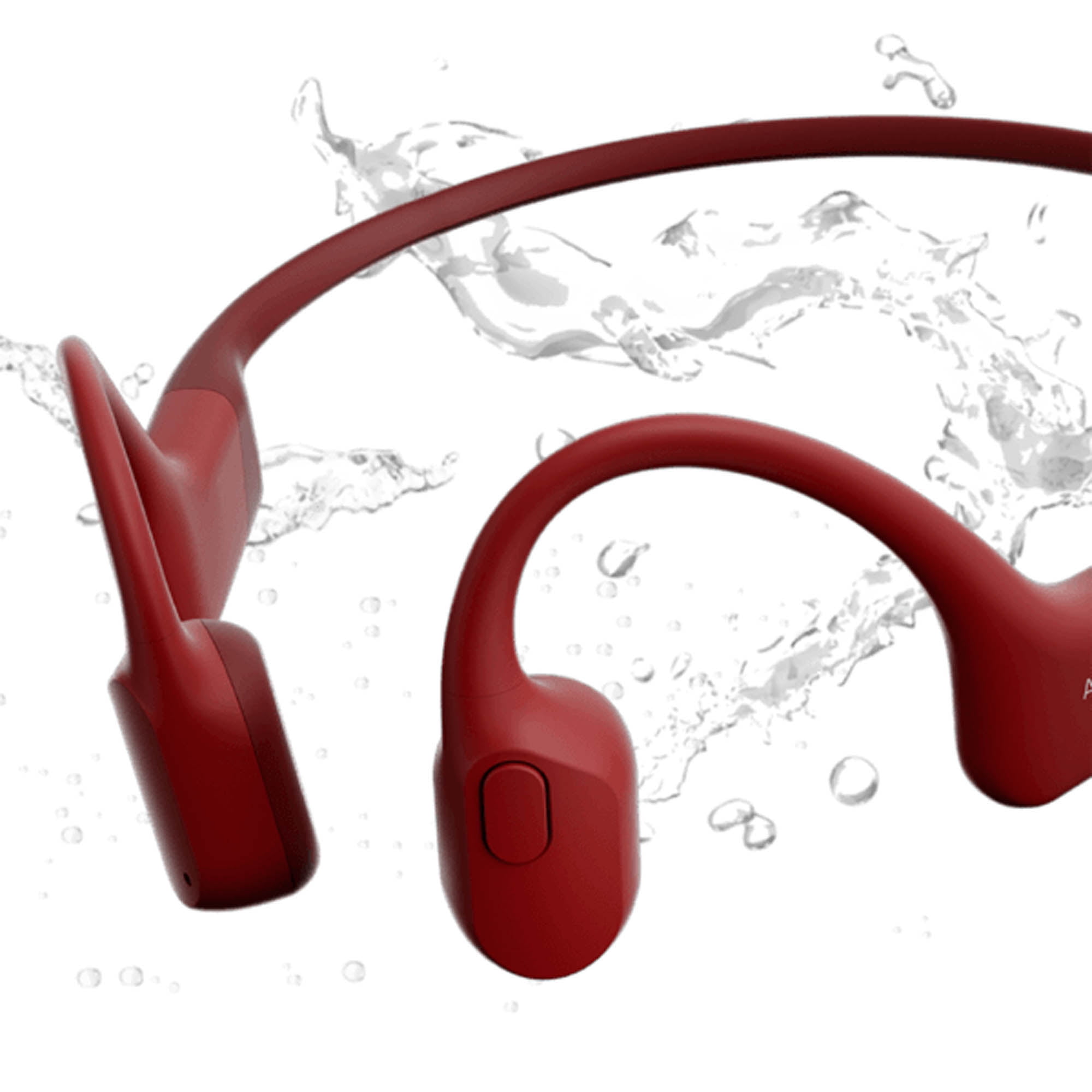 Shokz - OpenRun, Bone Conduction Sports Headphones, Red