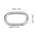 thumbnail image 2 of Unique Bargains 32x15mm Oval Buckles Iron Electroplating Silver Tone 20 Pack, 2 of 4