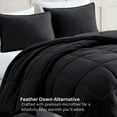 thumbnail image 2 of Casa Platino Queen Comforter Set - Duvet Insert Queen Size- Pre-Washed Ultra Soft & Breathable Cozy 100% Brushed Microfiber Queen Bed Comforter Set- Fade Resistant Comforter Queen Size Set- Black, 2 of 9