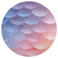 thumbnail image 3 of Mermaid Fish Scales Round Small Area Rug, Print Non Slip Washable Floor Mat, Soft Throw Rug for Living Room, Powder Room Entryway, Bathroom, Bedside, 3 of 6