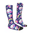 thumbnail image 3 of Fotbe Skull mushroom rainbow space print Women's Men's Novelty Crew Socks Cotton Socks Knee High Socks for Walking,Running,Nurses,Pregnancy, 3 of 8