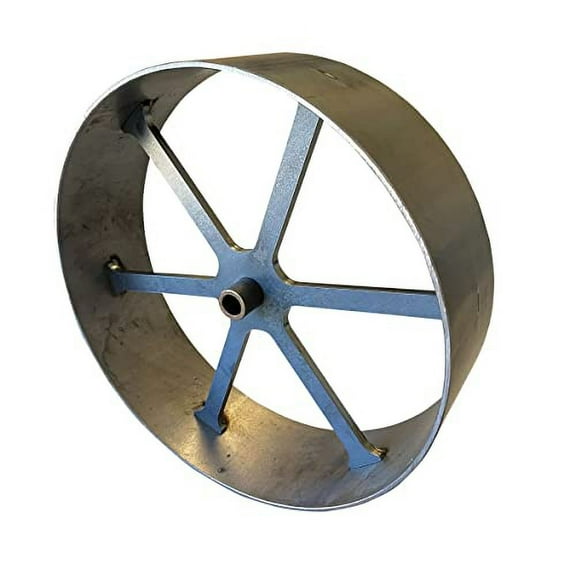 HEAVY DUTY 10" CARRIAGE STYLE STEEL SMOKER WHEEL FOR CUSTOM BBQ PITS - FITS 1/2" ROD