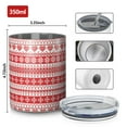 thumbnail image 4 of 12oz Coffee Tumblers Red and White Christmas Pattern Stainless Steel Vacuum Insulated Travel Tumbler Coffee Cups Mug with Lid and Straw with Cleaning Brush for Cold & Hot Drinks, 4 of 5