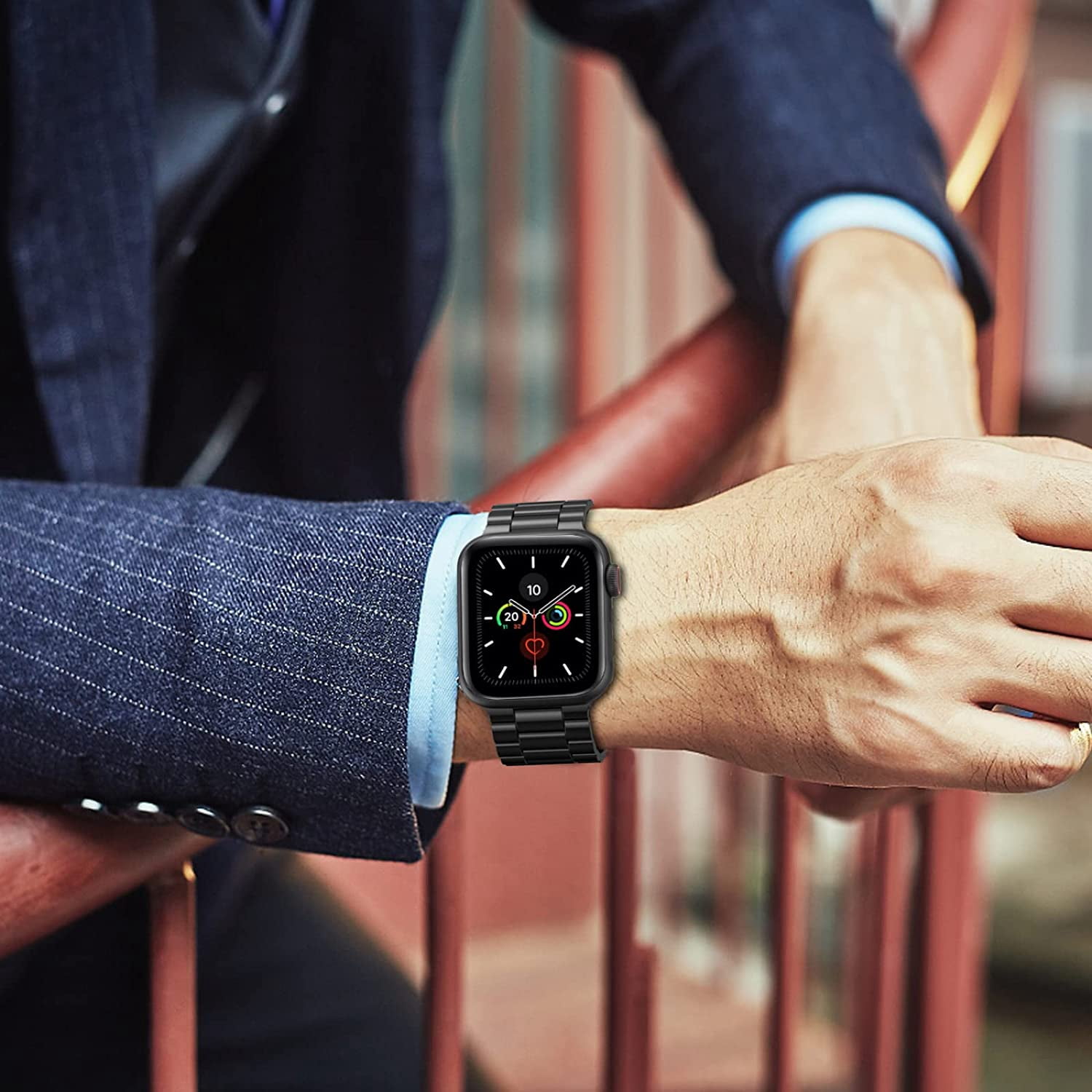 IBAOLEA Stainless Steel Metal Band for Apple Watch 45/44/42/41/40/38mm, Apple  Watch Band Bracelet for Apple Watch Series 7 Apple Watch Series 6 Apple  Watch Series 5/4/3/2/1 Black 38/40/41 mm | Walmart Canada