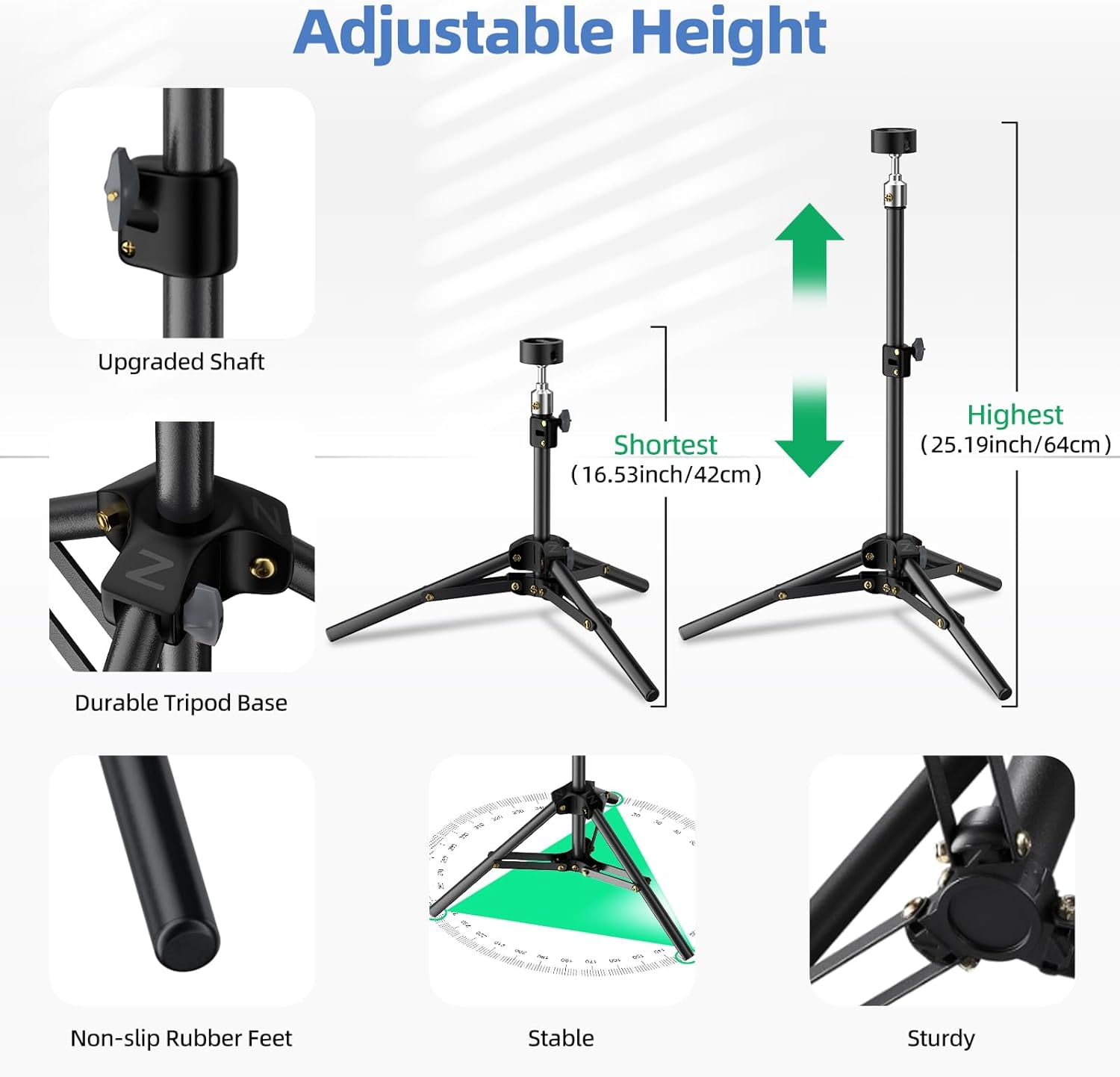 Starlink Mini Tripod with Adapter(for Both 2025 New and Old Version) Adjustable Tripod Mount for Starlink Mini Dish, Portable Stand Mounting Kit for Star Link mini accessories for Outdoor Camping, RV