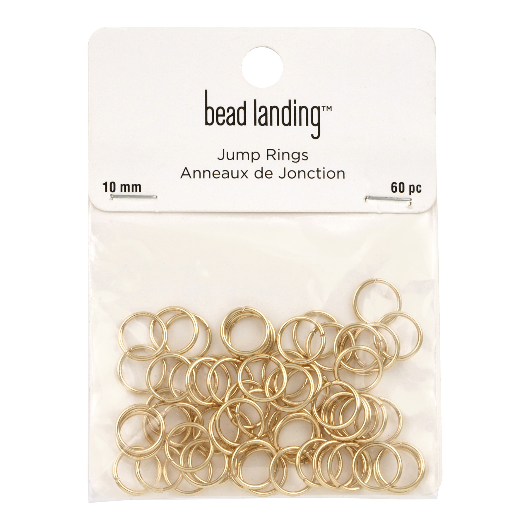 10mm Gold Jump Rings by Bead Landing – 60 Pieces Each (720 Total) - 100% Iron for Jewelry Making & Repairs - 12 Pack