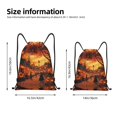 thumbnail image 4 of Drawstring Backpack, Halloween Pumpkin Market Light Waterproof Sports Gym Bag Draw String Back Bag for Men Women, Sackpack Cinch Workout Bag for Sports, Travel, Swimming, Beach, 4 of 8