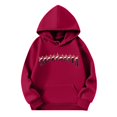 thumbnail image 4 of WILLBEST Sudadera para Mujer Ladies Fashion Casual Winter Christmas Alphabet Print Drawstring Pocket Long Sleeved Sports Hoodie 1463 X-Grande, 4 of 4