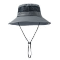 thumbnail image 2 of Duoif Sun Hats for Men Bucket Hats Breathable Wide Brim Summer Fishing Foldable Lightweight Dark Gray, 2 of 7