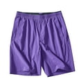 thumbnail image 3 of Hurxie Deals Big and Tall Quick Drying Shorts Mens Casual Ice Jersey Shorts Elastic Waist Drawstring Summer Beach Short Purple,XL, 3 of 7