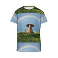 thumbnail image 4 of Wukai Elephant Dog Youth Unisex Short Sleeve T-Shirt for Boys, Girls, Teens, and Kids-Medium, 4 of 7