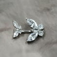 thumbnail image 6 of QQTDFG Sterling Silver Butterfly CZ Crystal Belly Bar Button Navel Ring Piercing A1072-6mm, 6 of 9