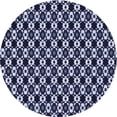thumbnail image 1 of Ahgly Company Machine Washable Indoor Round Transitional Night Blue Area Rugs, 3' Round, 1 of 7