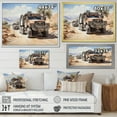 thumbnail image 4 of Designart "War Machine Chronicles Gulf War Convoy I" Military Floater Framed Wall Art Living Room, 4 of 7