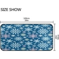 thumbnail image 3 of Coolnut Kitchen Rugs,Blue Snowflakes Non Slip Washable Cushioned Carpets Polyester AntiFatigue Comfort Porch Floor Mat Christmas Decoration 39×20 in, 3 of 7