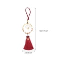 thumbnail image 2 of GOOHOCHY Lotus Flower Pendant Ornament Red Alloy Car Owners Yoga Meditation 1Pack 16.3X2.6X1.8In, 2 of 8