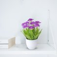 thumbnail image 3 of TIELUTT Arrangement Floral Réaliste en Pot pour Centre de Table Intérieur Extérieur Mini Fleurs en Automne Fleurs d'Hortensia Pivoines en Soie Roses Fleurs Glycine, 3 of 5