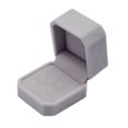 thumbnail image 2 of Fdelink Storage Containers Velvet Engagement Wedding Earring Ring Pendant Jewelry Display Box Gift Gray Grey, 2 of 4