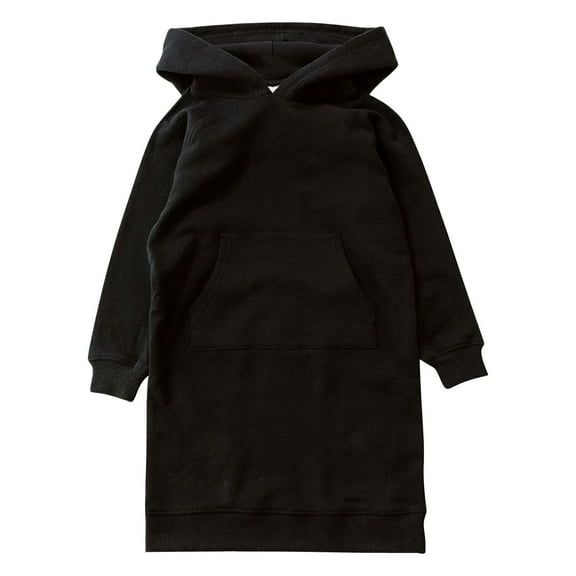 XXWXYD Girls Long Hooded Sweatshirt Pullover Hoodie Dress with Pockets Casual Tunic Style Top for Kids Autumn Winter Cozy Fashion Outerwear