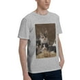 thumbnail image 2 of Bingfone Cat Family Men'S Loose Fit Short-Sleeve Pocket T-Shirt, 2 of 7