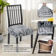 thumbnail image 2 of Juego de 6 fundas de asiento para sillas de comedor SearchI Stretch Grey Lotus, 2 of 9
