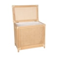thumbnail image 3 of Kouboo Rectangular Rattan Cane Clothes Hamper And Laundry Basket With Removable Liner & Lid, 2 Loads, Natural, 3 of 11
