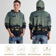 thumbnail image 5 of POBUDS Hoodie, Regular Fit Sporty Pullover Hooded Sweatshirt for Men Women Halloween Night Spooky S, 5 of 6