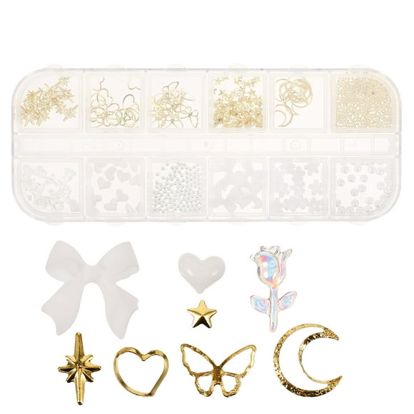 1 Box Nail Decor 3d Nail Charms Assorted Nail Art Supplies Nail Charms for Acrylic Nails Gel Nails