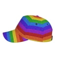 thumbnail image 2 of Lsque Colorful Glitter Rainbow Baseball Cap Trucker Low Profile Hat Golf Dad Hat Adjustable Original Classic Unconstructed Plain Cap Men Women, 2 of 9