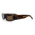 thumbnail image 6 of Classy Mod Narrow Rectangle Sport Plastic Dad Fashion Retro Sunglasses Tortoise - Brown, 6 of 8