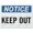 Warning Sign 2, variant on Metal Hanging Plate Horizontal NOTICE KEEP OUT, Waterproof, Fade and Scratch Resistant, safety signs, equipment Warning signs, etc - NOTICE SIGN Style 20x30cm