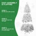 thumbnail image 4 of imerelez Artificial 4ft White Christmas Tree with 328PVC Mixed Branch Tips,Green,Hinged Premium & Foldable Base for Indoor Holiday Decorating, 4 of 7