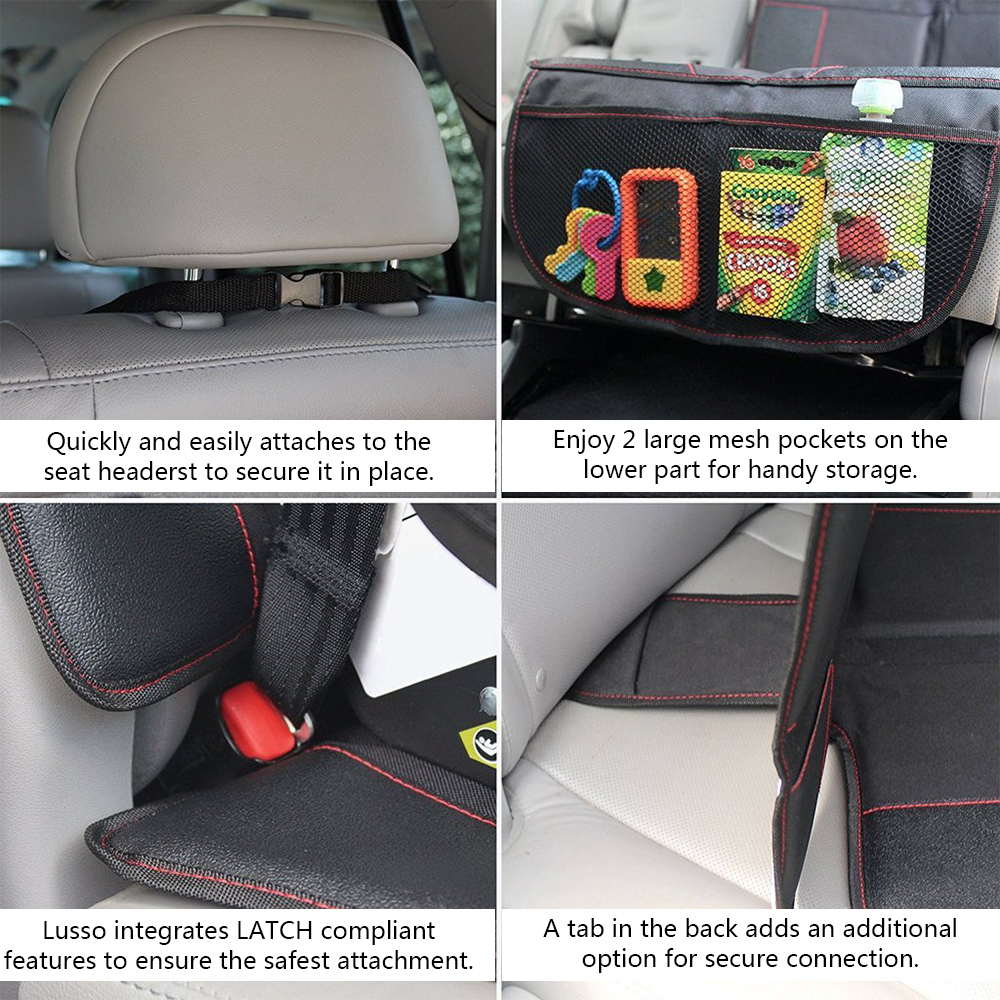 Car Seat Protector Cover Padded Thick Waterproof Back Seat Organizer Mat 