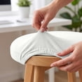 thumbnail image 4 of 1Pc Round Bar Stool Covers, 14-18 Inch Elastic Bar Stool Cushion Cover, Washable Stool Cushion Slipcover for Round Chair, 4 of 6