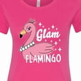 thumbnail image 4 of Inktastic Glam Pink Flamingo with Pearls Women's T-Shirt, 4 of 5