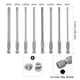 thumbnail image 2 of Juego de 8 piezas de puntas de destornillador Phillips Uxcell de 4" de longitud, brocas magnéticas en cruz, 2 of 6