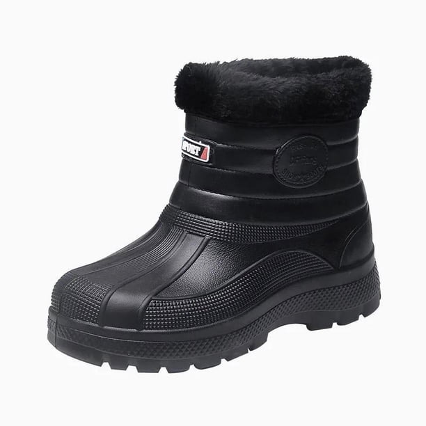 Botas de nieve de invierno para hombres y mujeres, impermeables, con forro polar y carcasa de EVA, botas de lluvia cálidas, para lavado de autos, pesca, zapatos de algodón de caña alta