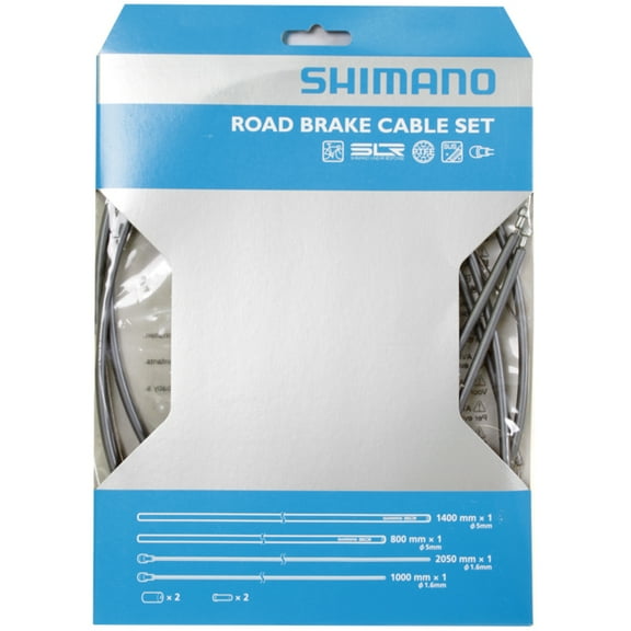 Shimano Road PTFE Brake Cable and Housing Set, High-Tech Gray