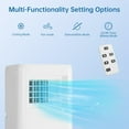 thumbnail image 4 of 10,000 BTU Portable Air Conditioner for Rooms Up to 450 Sq.Ft - 3-In-1 Cooling AC Unit with Dehumidifier & Fan, Includes Window Kit, Remote Control & 24H Timer, for Home Office, 4 of 7
