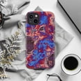 thumbnail image 6 of Psychedelic Abstract Phone Case, Trippy Red Blue Swirl Art iPhone Cover, Vibrant Artistic Protective Case for iPhone 16 15 14 13 12 11 Pro Plus Mini, 6 of 6