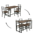 thumbnail image 5 of 5-Piece Dining Room Table Set, Compact Wooden Kitchen Table and 4 Chairs with Metal Legs Dinette Sets, Industrial Style Kitchen Table and Chairs for Dining Room & Small Space, 5 of 8