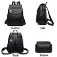 thumbnail image 6 of Women Backpack Soft Leather Vintage Shoulder Bag Casual Travel Ladies Female Bag-Wine Red, 6 of 6
