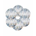 thumbnail image 7 of 13 Inch Round Placemats Set of 6, Blue Eucalyptus Coastal Non Slip Heat Insulation PP Table Mats, Beach Starfish Shell Nautical Retro Washable Place Mats for Kitchen Dining Party Table Decor, 7 of 7