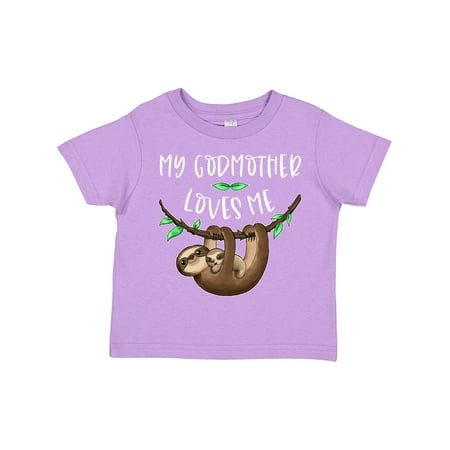 

Inktastic My Godmother Loves Me Cute Sloth and Baby Boys or Girls Toddler T-Shirt